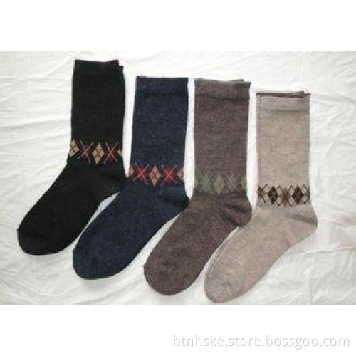 Anti Slip Soft Mens Wool Socks With Fashionable Jacquar